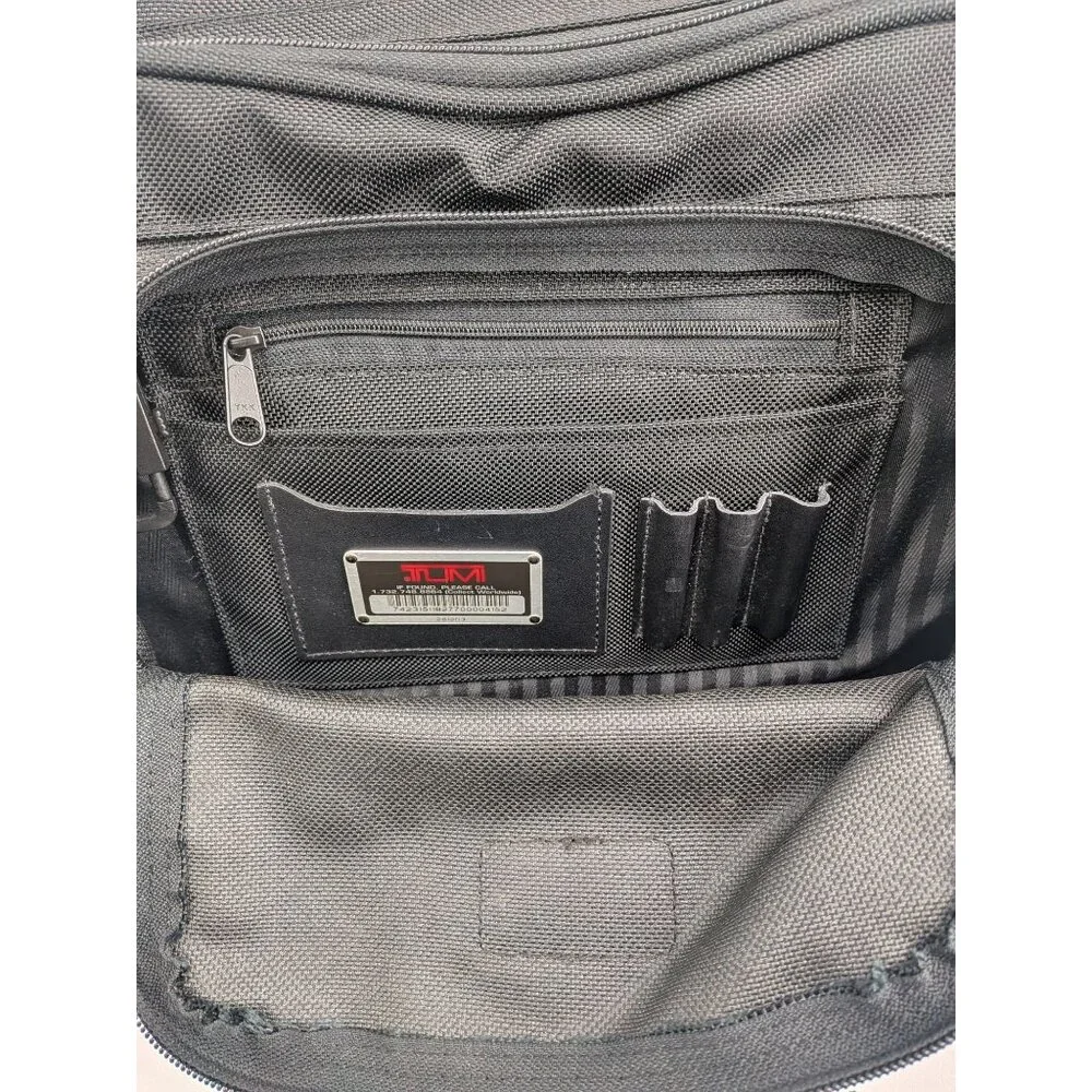 TUMI Ballistic Nylon Laptop Backpack Pockets Executive Travel Work Bag MBL Logo